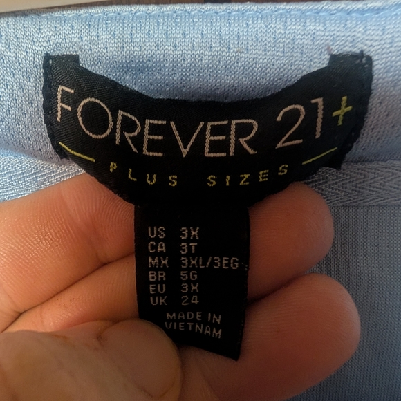 Forever 21 Sky Blue Plus Size Blouse - Picture 2 of 4